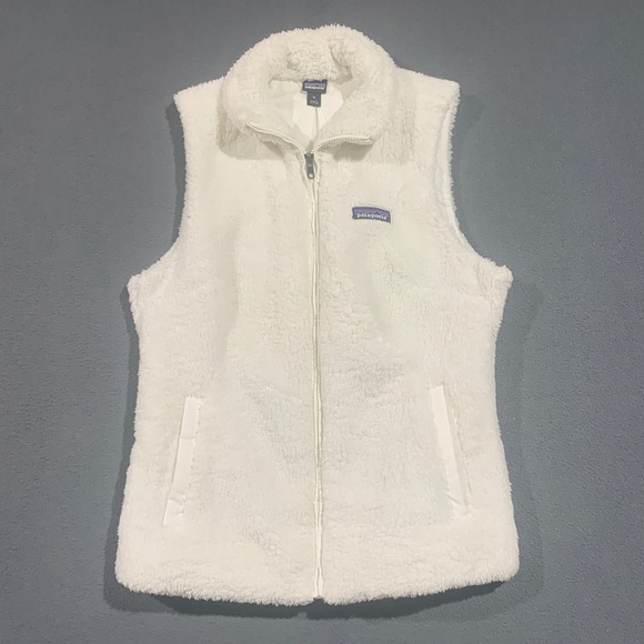 Patagonia Jackets & Blazers - Patagonia Los Gatos Fleece Vest Womens M White Full Zip High Neck Sleeveless